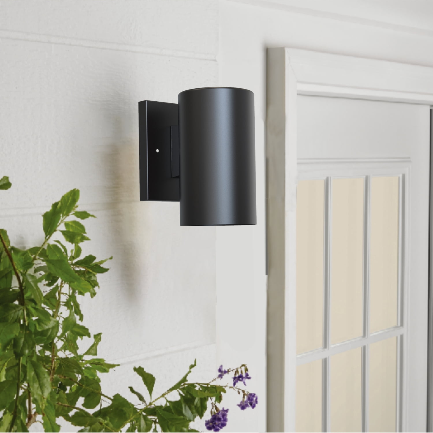 Better Homes & Gardens 7.5“H Modern Cylinder Outdoor Wall Sconce, Bronze Metal, Bulb Not Included