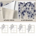 thumbnail image 5 of Vintage Navy Blue Roses Swag Curtains for Kitchen/Bedroom/Living Room, Spring Floral Elegant Pastoral Retro Art Scalloped Curtains 63 Inch Long, Window Swag Topper Curtains Valances 2 Panels 36"x63", 5 of 8