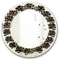 thumbnail image 2 of Designart 'Leopard Fur Safari V' Modern Round Wall Mirror - Leaves, 2 of 3