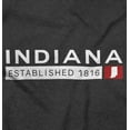 thumbnail image 2 of Indiana Map State Shape Established Men's Graphic T Shirt Tees Brisco Brands X, 2 of 6
