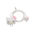 thumbnail image 1 of Protector Completo Para Cargador De iPhone Tipo C Dibujo 3d Hello Kitty blanco, 1 of 5