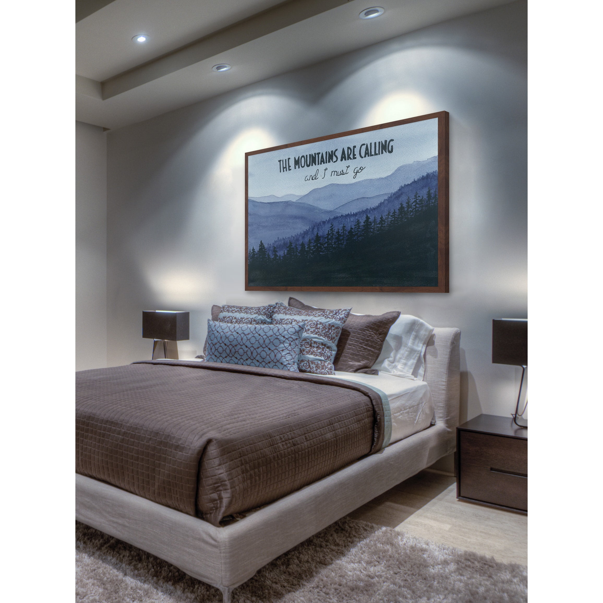 "The Mountains Are Calling" Framed Painting Print