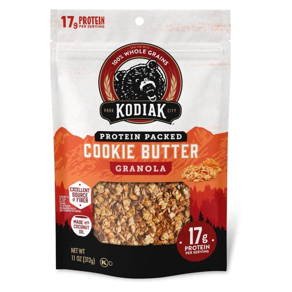 Kodiak Protein-Packed Cookie Butter Protein Granola Bag, Ready to Eat, 11 oz