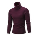 thumbnail image 2 of VerPetridure Clearance Men's Turtleneck Sweaters Lightweight Long Sleeve Slim Fit Knitted Undershirt Pullover Sweaters for Men Thermal Solid Tops, 2 of 6