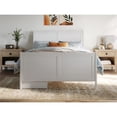 thumbnail image 2 of Lit Plateforme en Bois Portland avec Rangement Complet et Pied de Lit Assorti, Blanc, 2 of 15