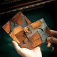 thumbnail image 3 of Wood Coasters Set with Epoxy Resin - Modern Holder for Drinks, Includes 6 and, 3 of 6