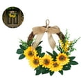 thumbnail image 2 of Artificial Sunflower Wreath Sunflower Welcome Wreath Front Door Welcome Wreath Spring Fake Flower Wreath, 2 of 4