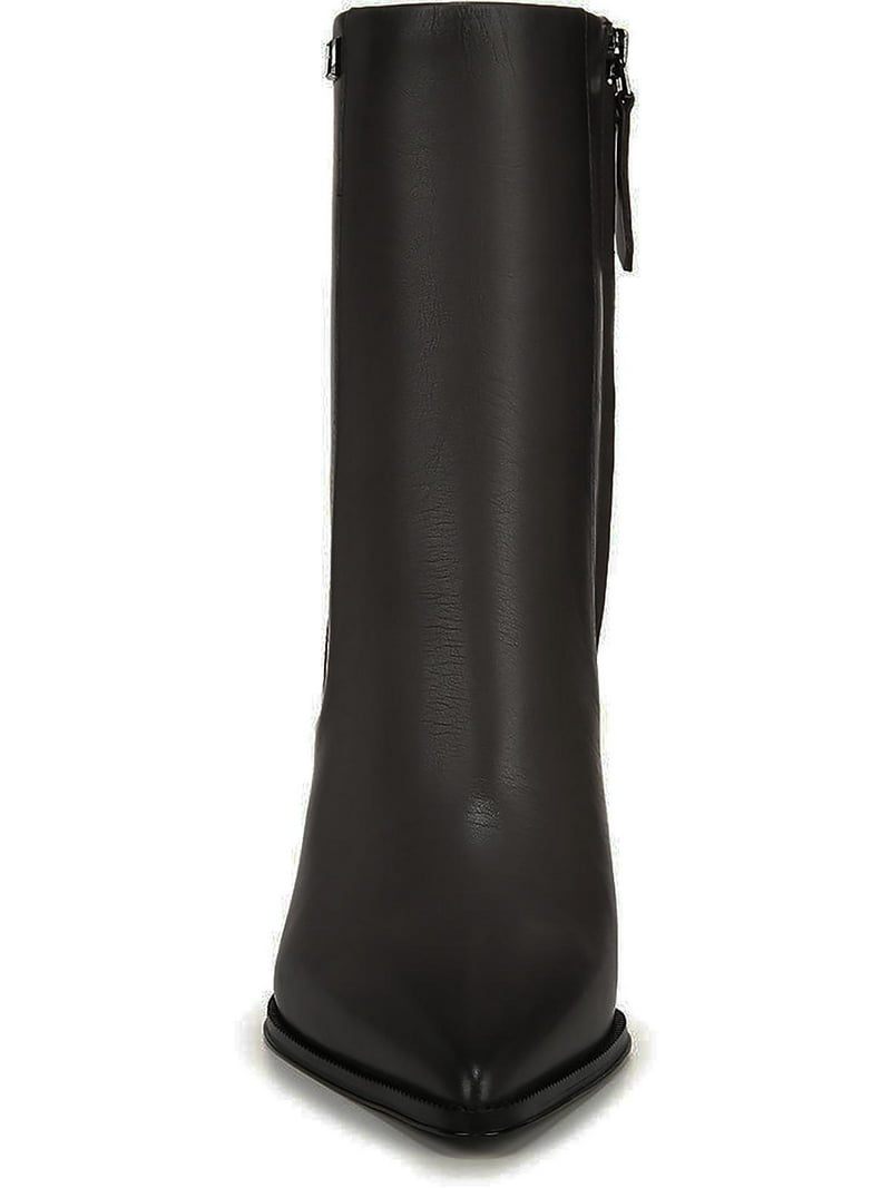 franco sarto black dress boots FRANCO SARTO Womens Black Crocodile Padded Tribute Block Heel Zip-Up Dress Boots 8.5 M WC