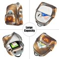 thumbnail image 5 of JIALIOU Mini Backpack Purse for Women Quilted Casual Daypack Small Travel Shoulder Bag, Lovely Ghost on Pumpkin, 5 of 7