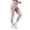 Light Pink, variant on Bibifish Womens Yoga Pants Capri Ribbed Fabric High-Waist Yoga Pants Slim Fit Yoga Class Comfortable Tummy Control Yoga Leggings