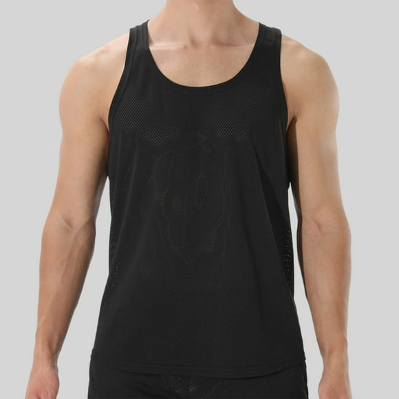 Weiqiqre Men's Casual Tank Tops Mesh Athletic Basketball Jersey Single for Team Scrimmage