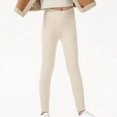 thumbnail image 4 of Girls High Waisted Tights Pants Teens Fleece Lined Winter Warm Loungewear Sports Yoga Leggings with Pockets Beige 8-9Y, 4 of 9