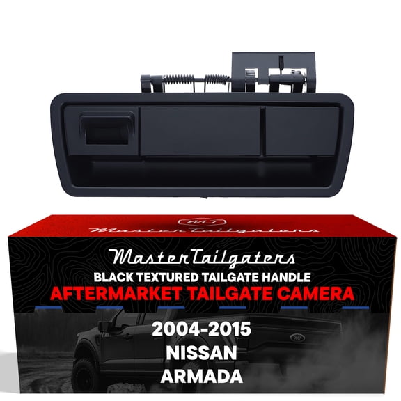 Master Tailgaters Replacement for Nissan Armada (2004-2015) Black Tailgate Handle with Backup Camera