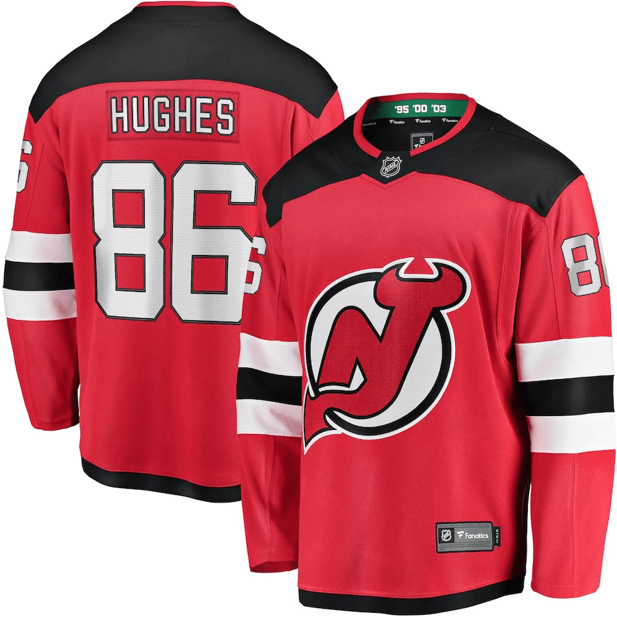 Jack hughes New Jersey Devils NHL Fanatics Breakaway Home Jersey