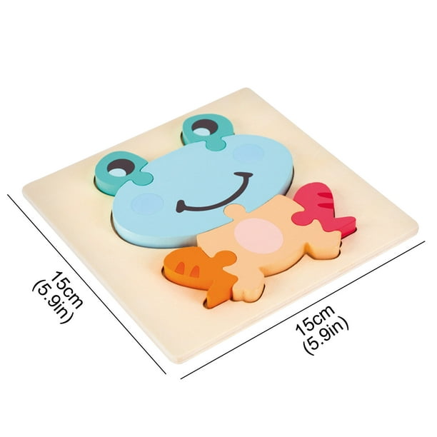 PVCS Puzzle animal en bois pour tout-petits de 1 à 6 ans Nombre Puzzles  Garçon Fille Cadeau pour les enfants 