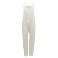 thumbnail image 7 of Women's Solid Suspenders Casual Jumpsuit - Adjustable Straps, Pockets, Loose Fit - Polyester, Daily/Leisure - Hand Wash Cold, 7 of 7