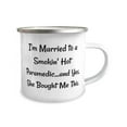 thumbnail image 2 of I'm Married to a Smokin' Hot Paramedic.and Yes, She Bought Me This. 12oz Camper Mug, Husband Present From Wife, Perfect For Husband, 2 of 2