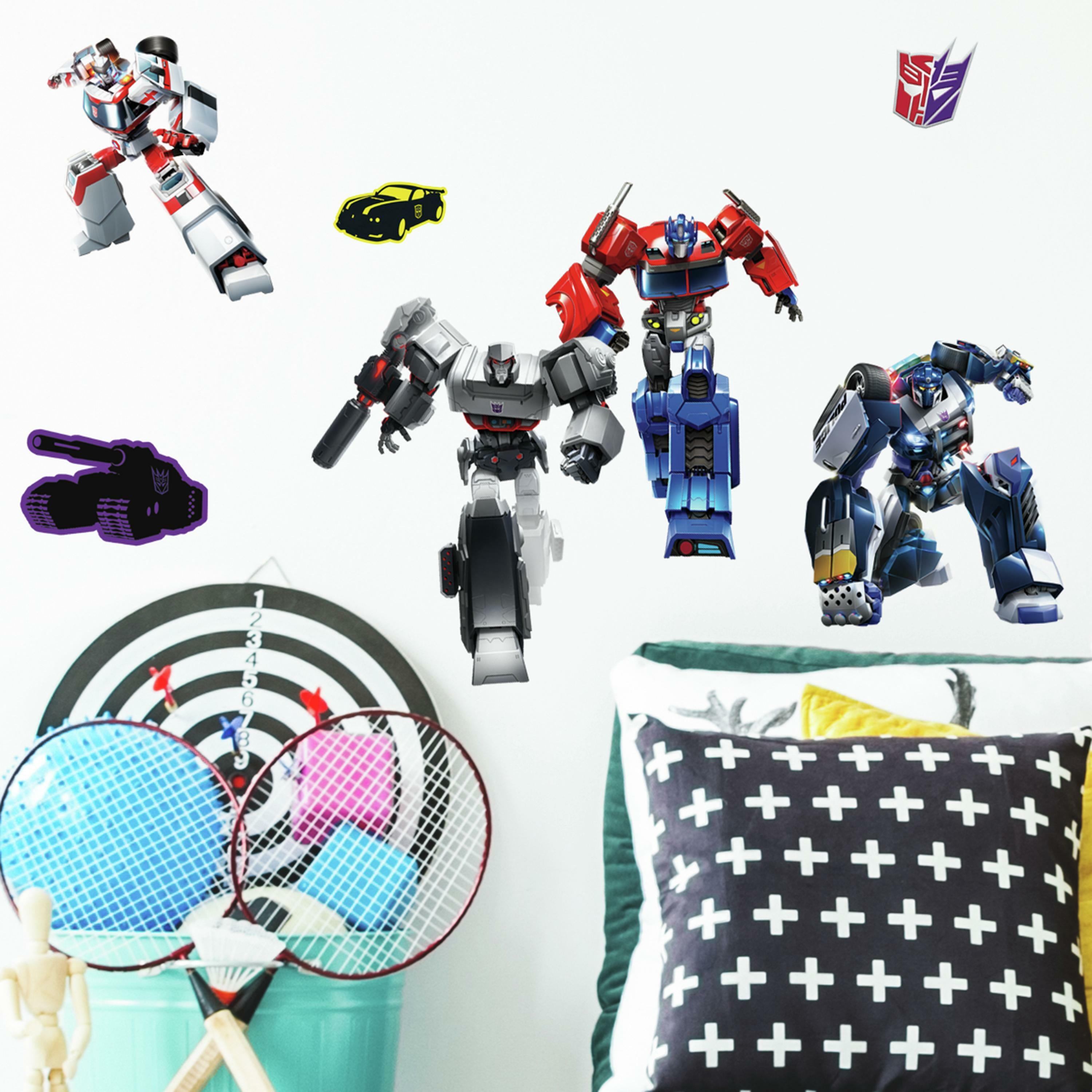 Transformers Peel and Stick Wall Decals by RoomMates, 25 Pack, Multicolor, 8.3 inches x 10.9 inches