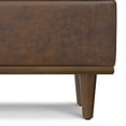 thumbnail image 4 of Simpli Home Shiloh 26 inch Wide Transitional Contemporary Small Storage Ottoman in Distressed Chestnut Brown Vegan Faux Leather, Assembled, 4 of 14