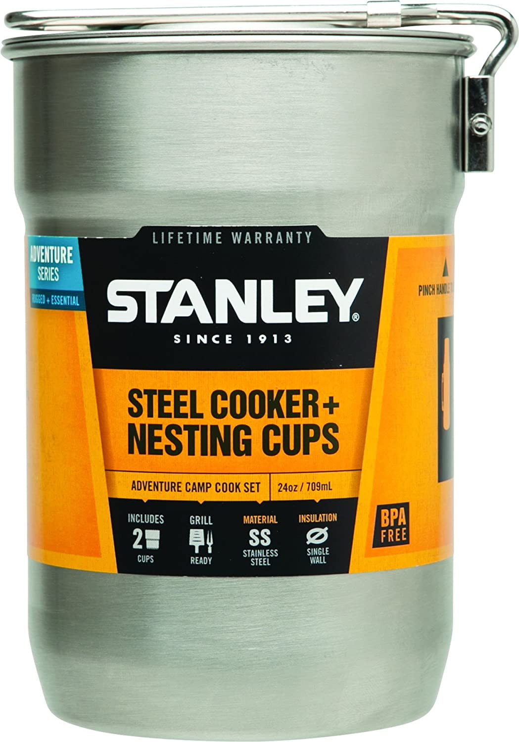 NIB STANLEY Cook Set For 2 Stainless Steel Outdoor Series Camping Hiking