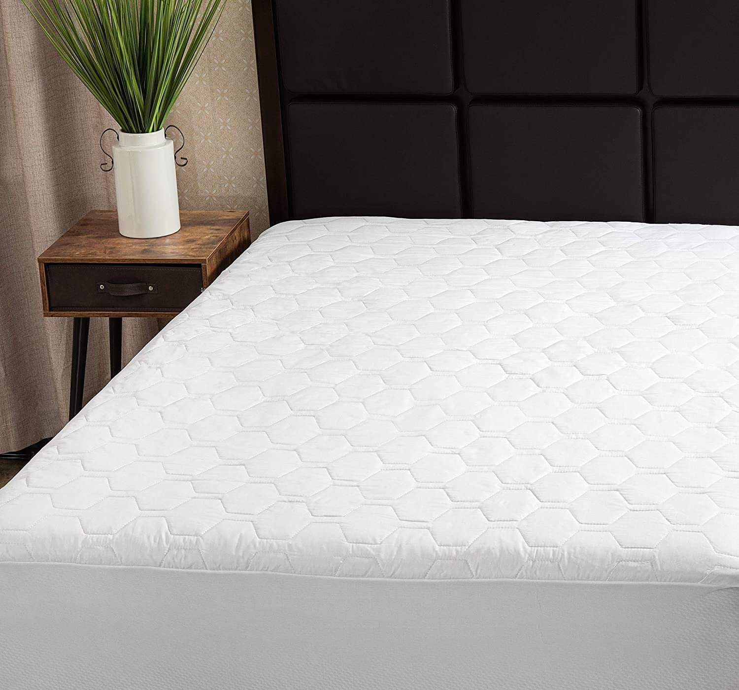Deep Pocket Mattress Pad Hypoallergenic Breathable Protector Fitted Sheet Cover 