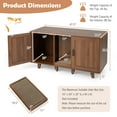 thumbnail image 2 of Infans Patented Cat Litter Box Enclosure Hidden Cat Washroom W/ 2 Doors Coffee, 2 of 7