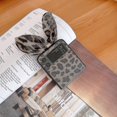 thumbnail image 3 of Lindo Estuche Rígido de Pu con Orejas de Conejo de Leopardo Compatible con Samsung Galaxy Z Flip 3 kaili Sencillez, 3 of 5
