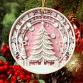 thumbnail image 4 of Christmas Acrylic Pendant Concave Textured Round Pendant Decoration, 4 of 6