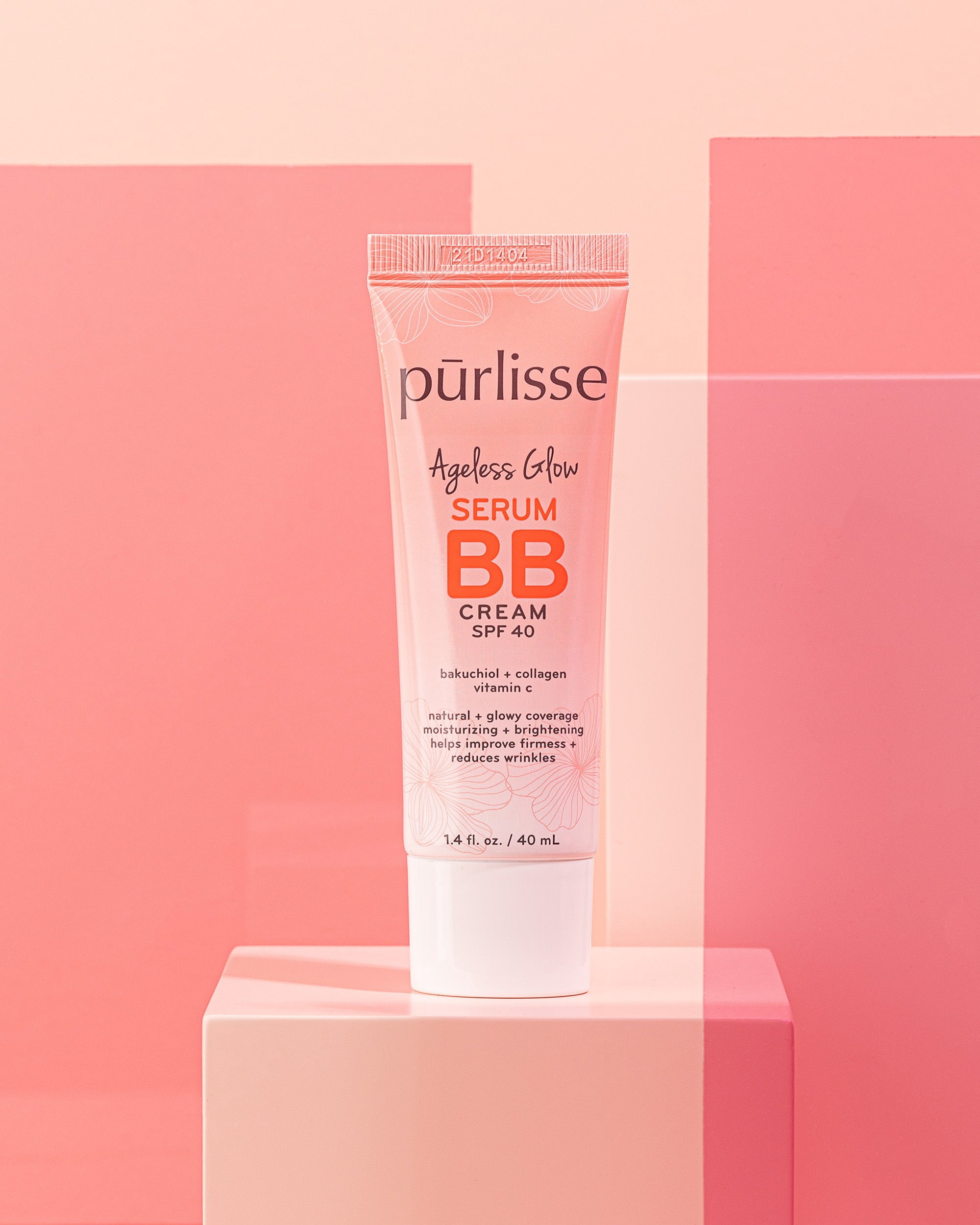 Purlisse Pur-lisse Ageless Glow Serum BB Cream, SPF 40, Light Medium, 1.4 Oz