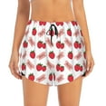 thumbnail image 2 of Goofa Strawberry Printed Women 2 in 1 Running Shorts,Quick Dry Athletic Workout Shorts,High Waisted Athletic Shorts with Liner Pockets-Small, 2 of 9
