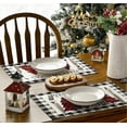 thumbnail image 5 of Waterclor Buffalo Plaid Christmas Trees Placemats Set of 4 12x18h Winter Table Mats for Outdoor Home Party Kitchen r, 5 of 6