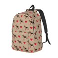 thumbnail image 2 of Naloa Canvas Backpack for Men Women German Shepherd Dog Print Rucksack Casual Travel Daypack Large and Small Durable College Tote Satchel Bookbag for Teens, 2 of 8