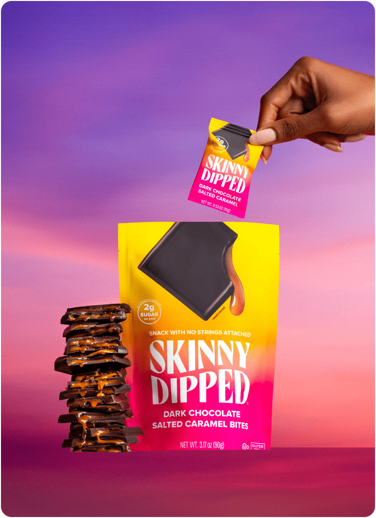 (Pack of 10) Skinnydipped Dark Chocolate Salted Caramel Bites, 3.17 oz