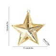 thumbnail image 3 of Golden Acrylic Star Ornament with Gemstones - 5.5 Inch Shiny Christmas Tree Pendant for Holiday Decor Multicolor, 3 of 8