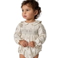 thumbnail image 4 of Modern Moments by Gerber Baby Girl Smocked Long Sleeve Bubble Romper, Sizes 0/3 Months - 24 Months, 4 of 11