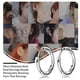 thumbnail image 5 of Pendientes de aro de plata para mujeres de diseño único Tecnología de electroplatación Durabilidad brillante Anillos de moda Regalos Accesorios de joyería Acero 2.5*18 mm Inevent AP008920-06B, 5 of 7