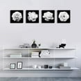 thumbnail image 6 of Flowers Wall Art Bathroom Wall Decor Abstract Botanical Picture Contemporary Wall Art Prints Bedroom Living Room Kitchen Office Home Decor Modern Black Flower Canvas Artwork 12" x 12" x 4 Pieces, 6 of 6