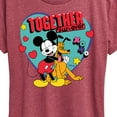 thumbnail image 3 of Disney - Together Fur Ever Mickey Pluto - Women's Short Sleeve Graphic T-Shirt, 3 of 5