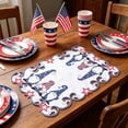 thumbnail image 4 of Cififendec 4th of July Embroidered Placemat, 17.72"×11.81", Patriotic Hollow Butterfly Star Table Mat for Independence Day Dining Table and Home Decor, 4 of 5