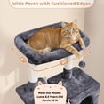 thumbnail image 5 of Yaheetech 63 Inch Multilevel Cat Tree with Hammock and 7 Scratching Posts, Dark Gray, 5 of 9
