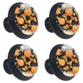 thumbnail image 2 of 4 Pcs Thanksgiving Pumpkin Knobs for Kitchen Cabinet Cupboard Dresser Bookcase Drawer Pulls Handles Round Home Decor, 2 of 8