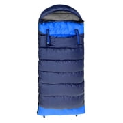 Outdoor Sleeping Bag, Portable Camping Sleeping Bag Comfortable Hollow Cotton Polyester Cloth Windbreak Design Breathable Arm Zipper Holes  for Sleep Green L,Green R,Blue L,Blue R