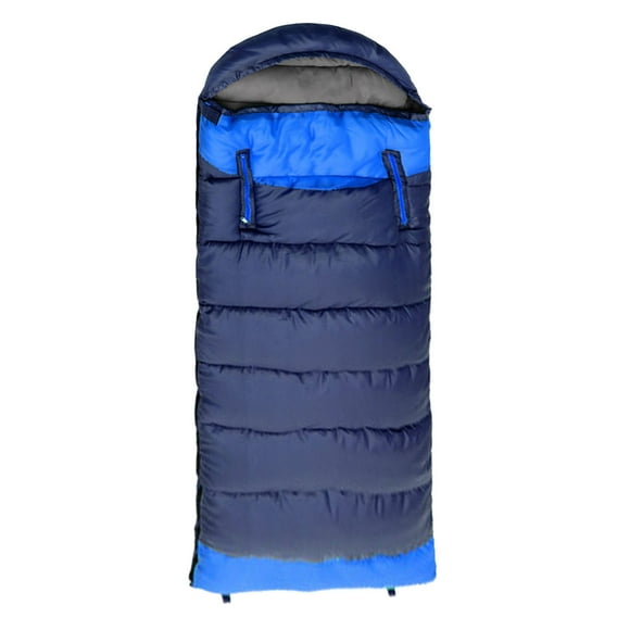 Outdoor Sleeping Bag, Camping Sleeping Bag Hollow Cotton Polyester Cloth Windbreak Design Foldable Large Breathable for Sleep Green L,Green R,Blue L,Blue R