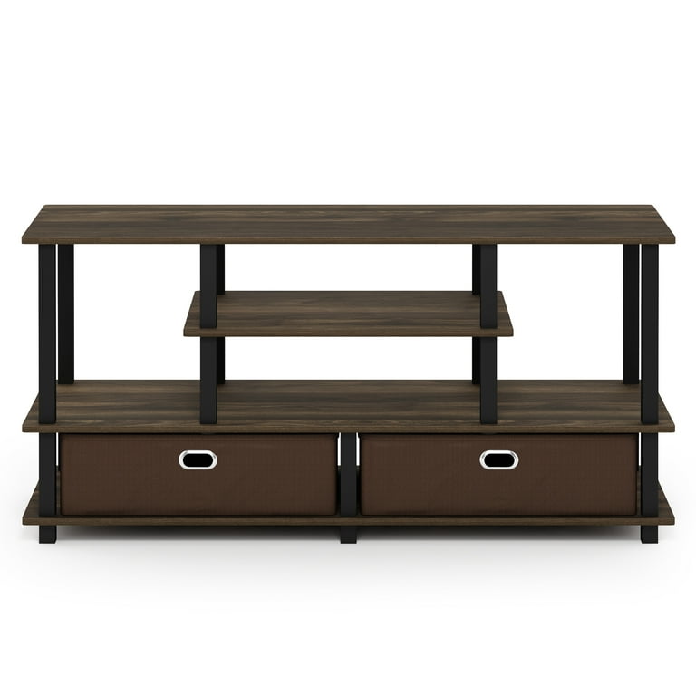 Furinno JAYA Large TV Stand for 55-Inch TV with Storage, Columbia
