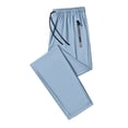 thumbnail image 4 of JULMCOMO Pants for Women Drawstring Elastic Waist Lightweight Joggers Running Athletic Workout Pants With Zipper Pockets Sky Blue M, 4 of 5