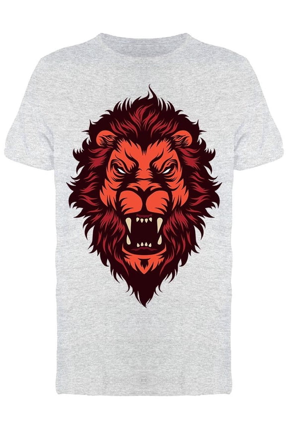Lion Head Cartoon Sketch Tee Men's -Image by Shutterstock