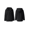 thumbnail image 3 of Chaqueta Ligera y Cálida para Mujer, Grandes, con Capucha y Cremallera, Abrigo de Invierno de Forro , Cárdigan Suave y Afelpado con Bolsillos. Negro XXXL, 3 of 6