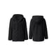 thumbnail image 3 of Chaqueta Ligera y Cálida para Mujer, Grandes, con Capucha y Cremallera, Abrigo de Invierno de Forro , Cárdigan Suave y Afelpado con Bolsillos. Negro XXL, 3 of 6