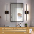 thumbnail image 2 of Faziyo Lámparas de tocador de oro negro para baño sobre espejo Apliques de baño LED de 24 pulgadas Luces de imagen modernas de 4000 K para pinturas (horizontal y vertical), 2 of 5