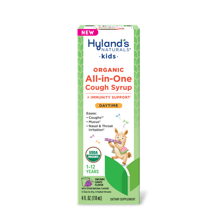 Hyland's Naturals Kids Organic All in One Cough Syrup Day, 4oz